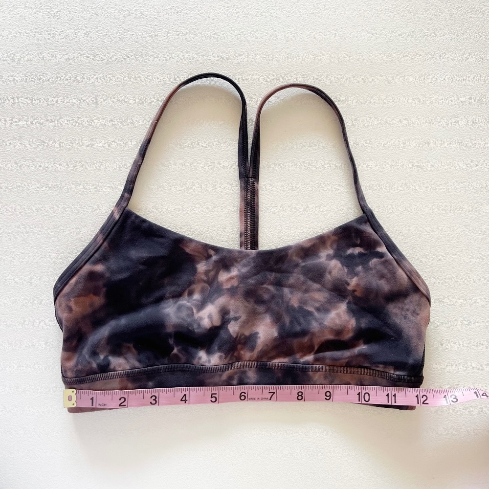 Lululemon Flow Y Sports Bra Top Racerback Tie Dye Activewear Athleisure Pink 6 - Picture 7 of 11